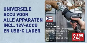 Aanbieding: FERREX Reciprozaag
