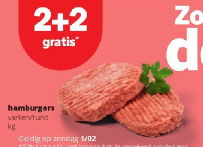 Promotie: hamburgers