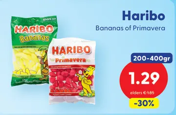 Aanbieding: Haribo Bananas of Primavera