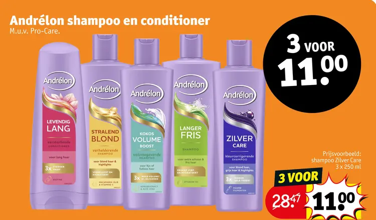 Aanbieding: Andrélon shampoo en conditioner