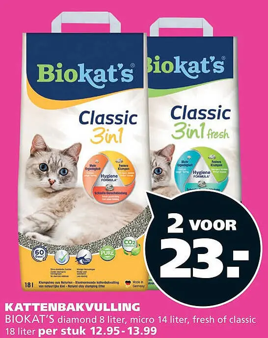 Aanbieding: Biokat's kattenbakvulling