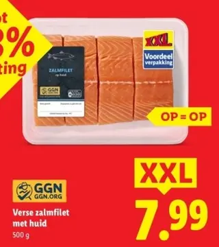 Aanbieding: Verse zalmfilet met huid