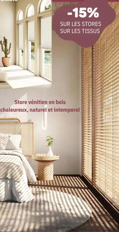 Offre: Store vénitien en bois