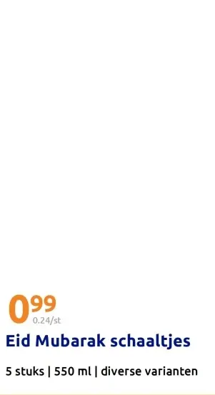 Aanbieding: Eid Mubarak schaaltjes