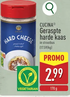 Promotie: Cucina Geraspte harde kaas