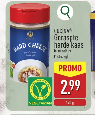 Promotie: Geraspte harde kaas