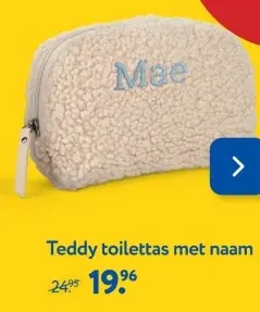 Aanbieding: Teddy toilettas met naam