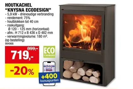 Promotie: Panadero KNYSNA Ecodesign Houtkachel 5,9kW