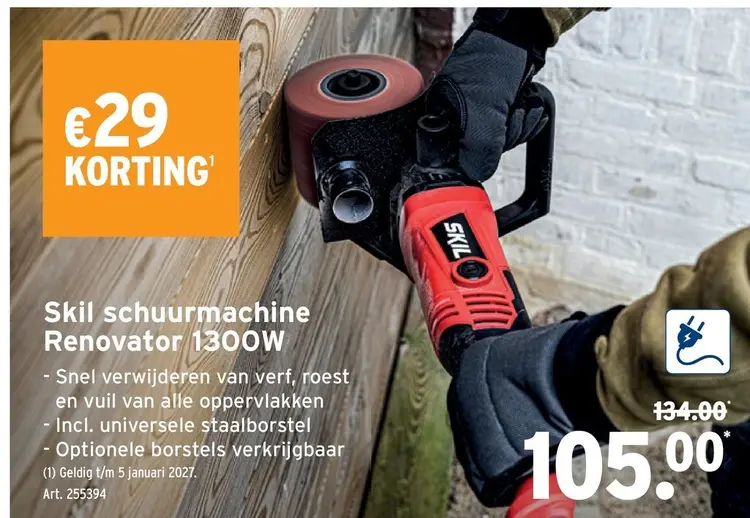 Promotie: Schuurmachine Renovator 1300W