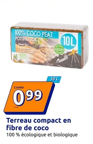 Offre: Terreau compact en fibre de coco