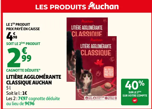 Promotie: Litière agglomérante classique