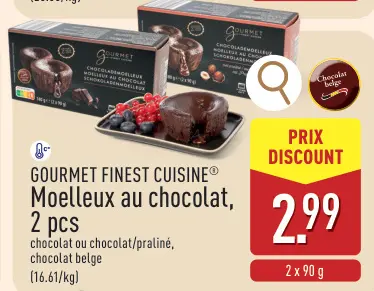 Offre: Moelleux au chocolat