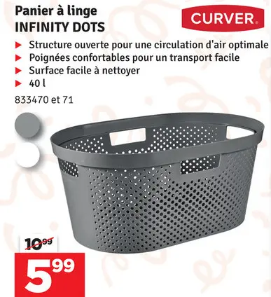 Offre: Panier à linge INFINITY DOTS