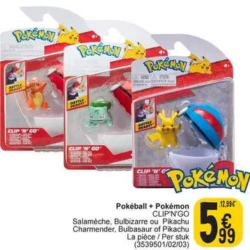 Offre: Pokéball + Pokémon CLIP'N'GO