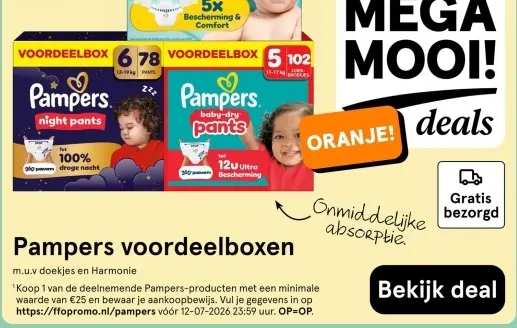 Aanbieding: Pampers voordeelboxen