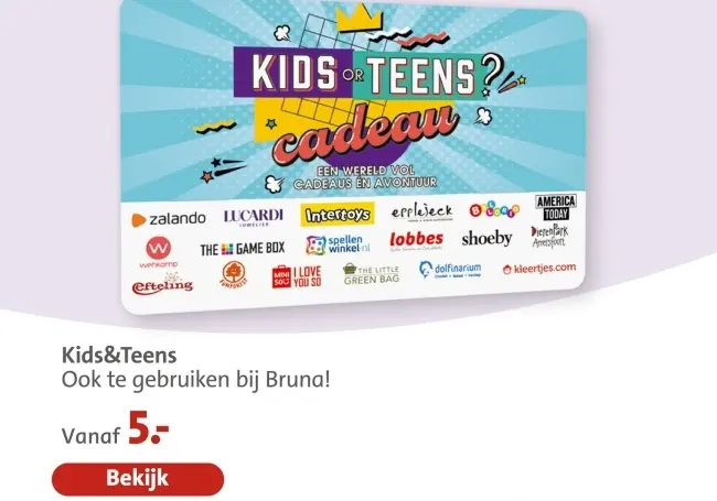 Aanbieding: Kids&Teens Cadeaukaart