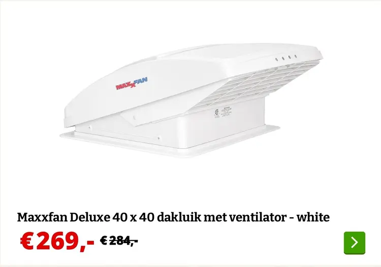 Aanbieding: Maxxfan Deluxe 40 x 40 dakluik met ventilator - white