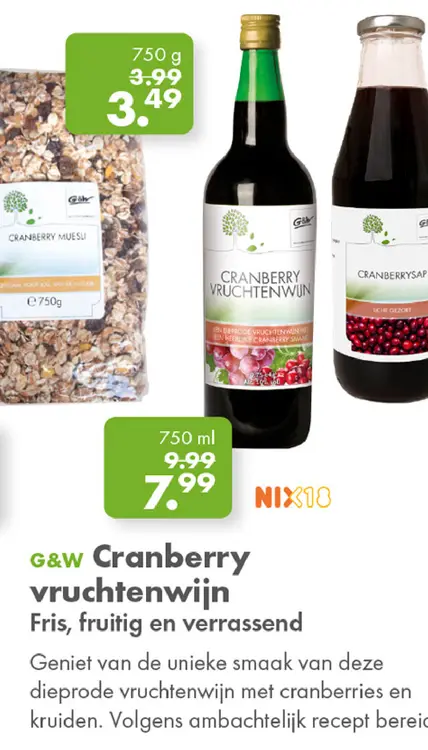 Aanbieding: Cranberry vruchtenwijn