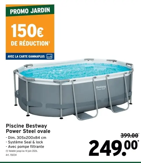 Offre: Piscine Bestway Power Steel ovale