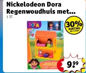 Offre: Nickelodeon Dora Regenwoudhuis met Dora en Boots Figuren