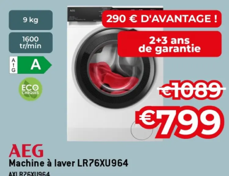 Offre: Machine à laver LR76XU964