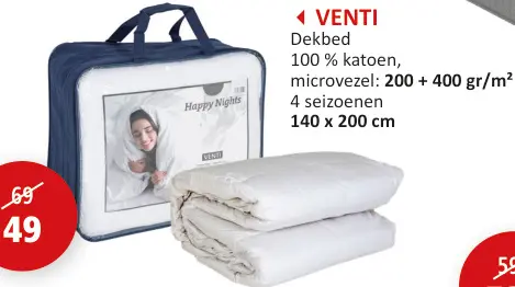 Promotie: VENTI Dekbed