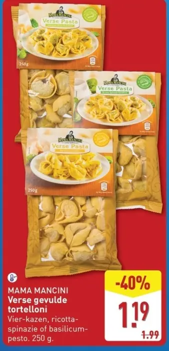Aanbieding: Verse gevulde tortelloni