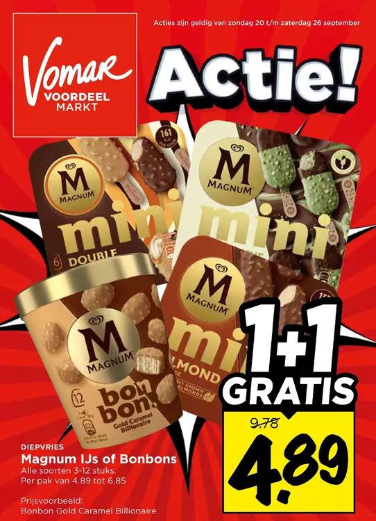 Aanbieding: Magnum IJs of Bonbons