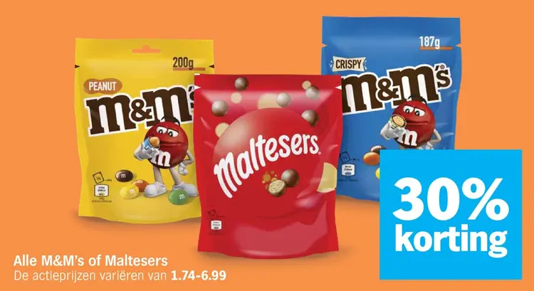 Aanbieding: M&M's or Maltesers