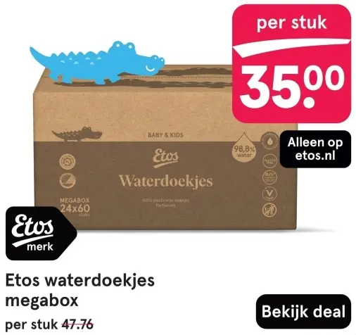 Aanbieding: Waterdoekjes megabox