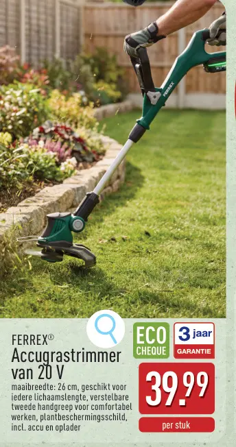 Promotie: Accugrastrimmer van 20 V