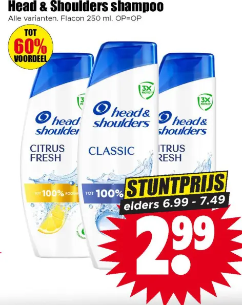 Aanbieding: Head & Shoulders shampoo