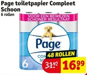 Aanbieding: Page toiletpapier Compleet Schoon