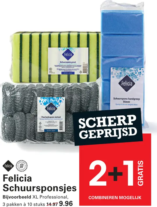 Aanbieding: Felicia Schuursponsjes