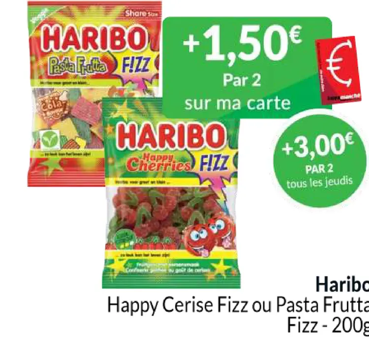 Offre: Happy Cerise Fizz ou Pasta Frutta Fizz