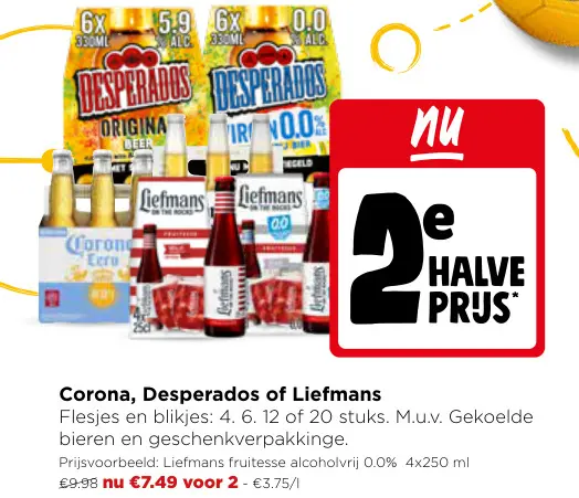 Promotie: Corona, Desperados of Liefmans