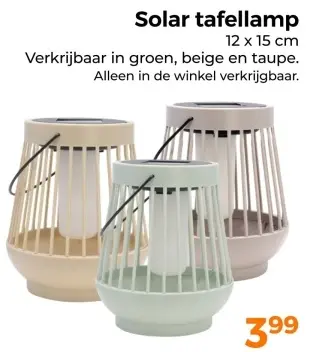 Aanbieding: Solar tafellamp