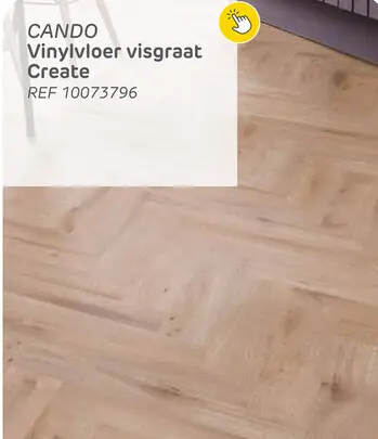 Aanbieding: Cando vinylvloer create visgraat klassiek eiken 5mm 1,875m²