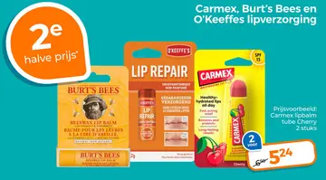 Aanbieding: Carmex, Burt's Bees en O'Keeffes lipverzorging