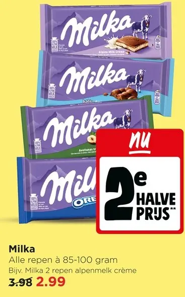 Aanbieding: Milka repen
