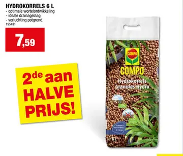 Aanbieding: Compo argex hydrokorrels 6l