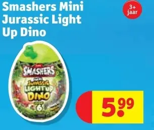 Promotie: Smashers Mini Jurassic Light Up Dino