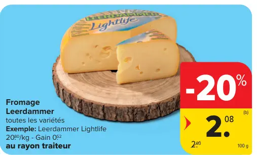 Offre: Fromage Leerdammer Lightlife