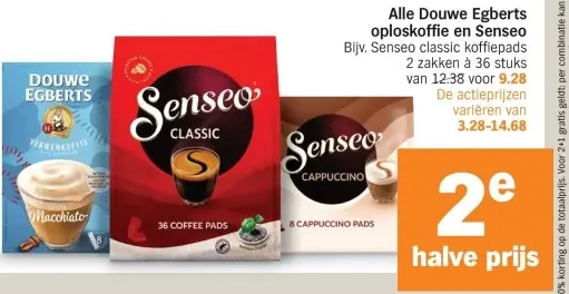 Aanbieding: Douwe Egberts oploskoffie en Senseo