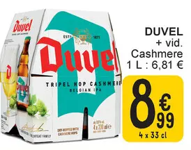 Offre: Duvel + vid. Cashmere