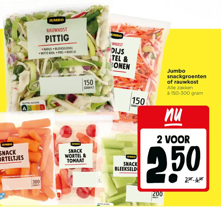 Aanbieding: Snackgroenten of rauwkost
