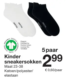 Aanbieding: Kinder sneakersokken