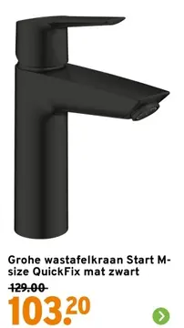 Aanbieding: Grohe wastafelkraan Start M-size QuickFix mat zwart