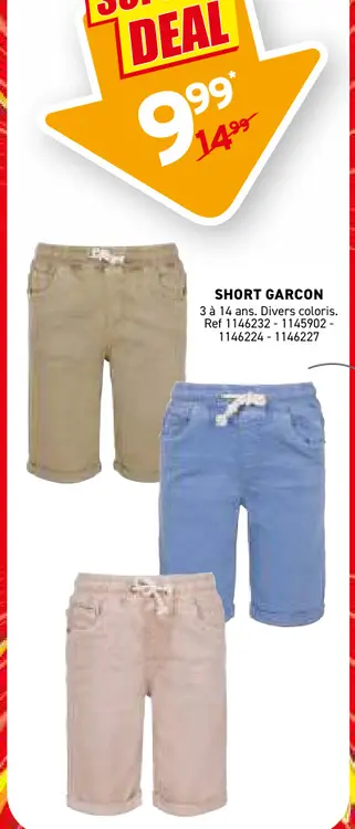 Offre: Short garcon