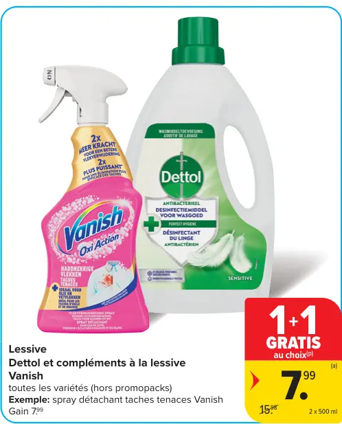 Offre: Lessive et compléments à la lessive